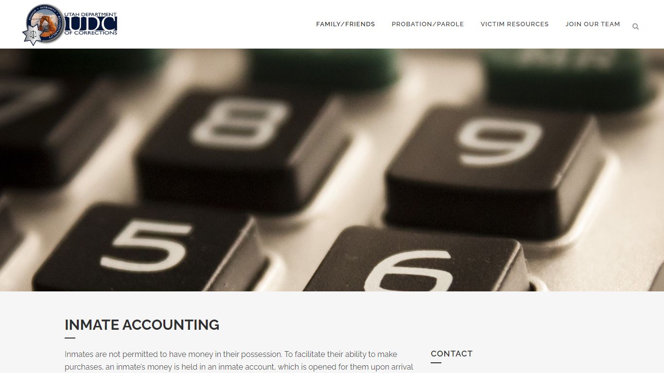 Accounting - Utah Department of Corrections